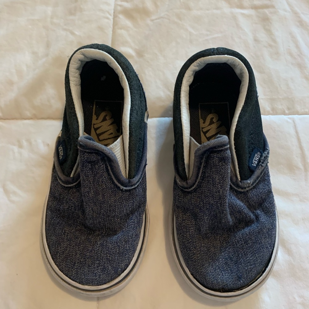 Vans Kids Slip-On Dark Blue Shoes 5.5